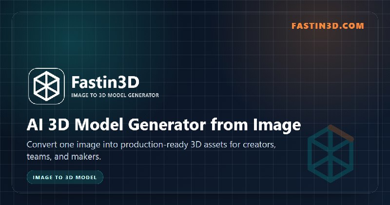Fastin3D | Image to 3D Model Generator and AI 3D Workflow
