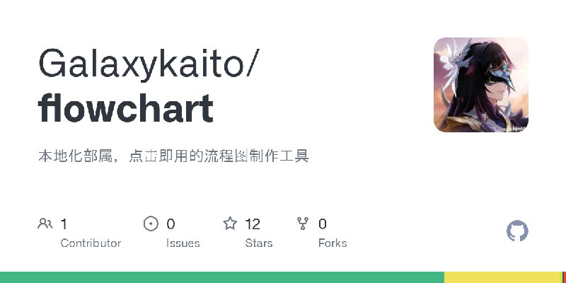 GitHub - Galaxykaito/flowchart: 本地化部属，点击即用的流程图制作工具