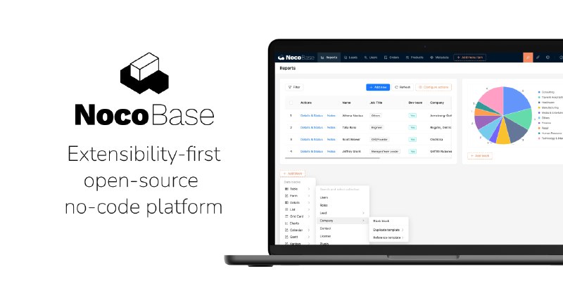 NocoBase - 开源、私有部署的 AI 员工驱动的零代码和低代码开发平台