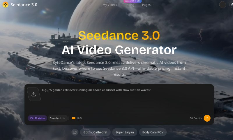 Seedance 3.0 - AI Video Generator | Create Art