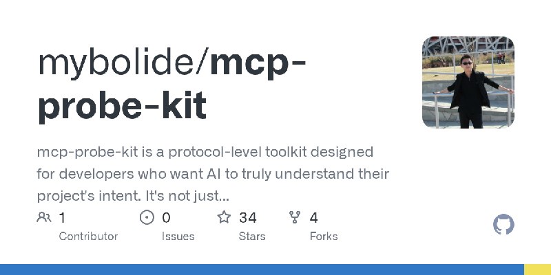 GitHub - mybolide/mcp-probe-kit: mcp-probe-kit is a protocol-level toolkit designed for developers who want AI to truly understand…