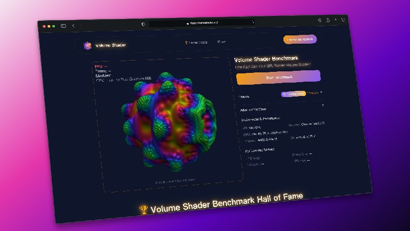 Volume Shader - The Ultimate 3D GPU Benchmark & Stress Test