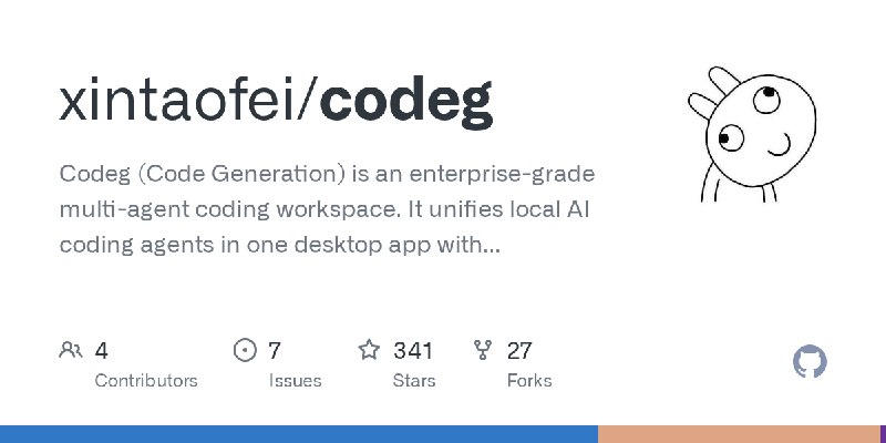 GitHub - xintaofei/codeg: Codeg (Code Generation) is an enterprise-grade multi-agent coding workspace. It unifies local AI coding…
