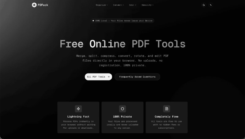 PDFuck - 免费在线 PDF 工具