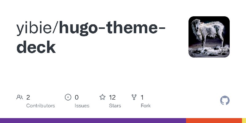 GitHub - yibie/hugo-theme-deck