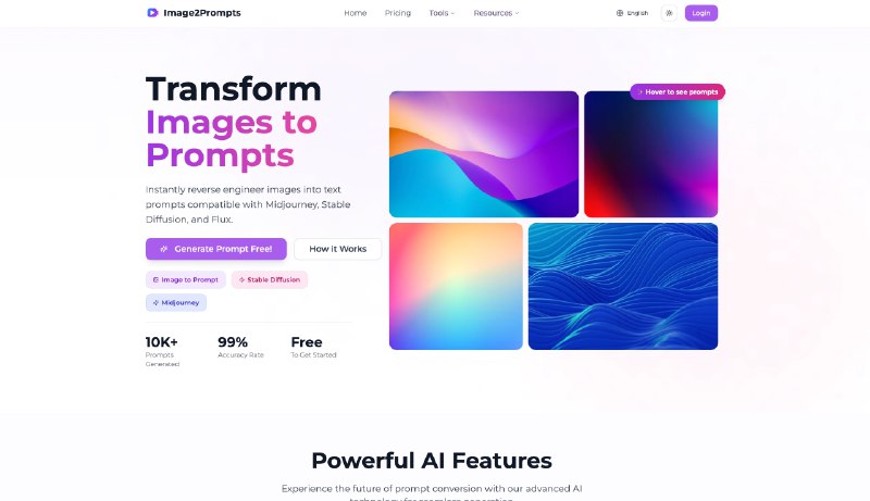 免费图片转提示词 (无需注册) - 适配 Nano Banana 和 Midjourney