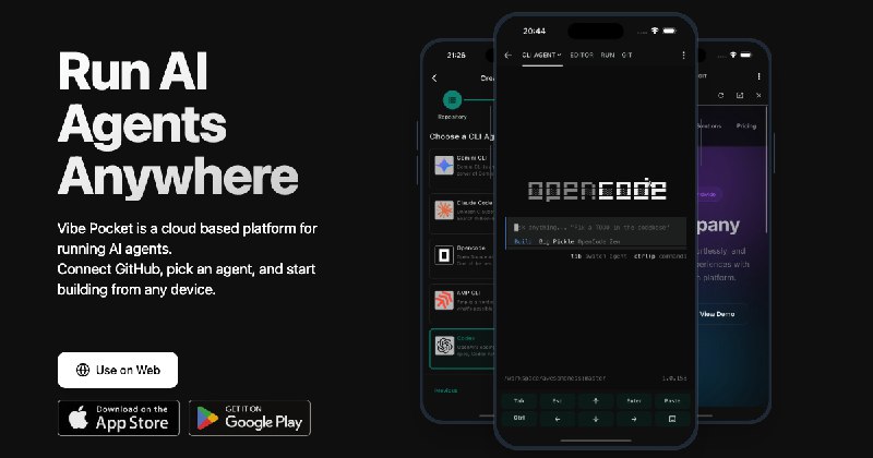 Vibe Pocket | Run CLI AI Agents Anywhere Easily