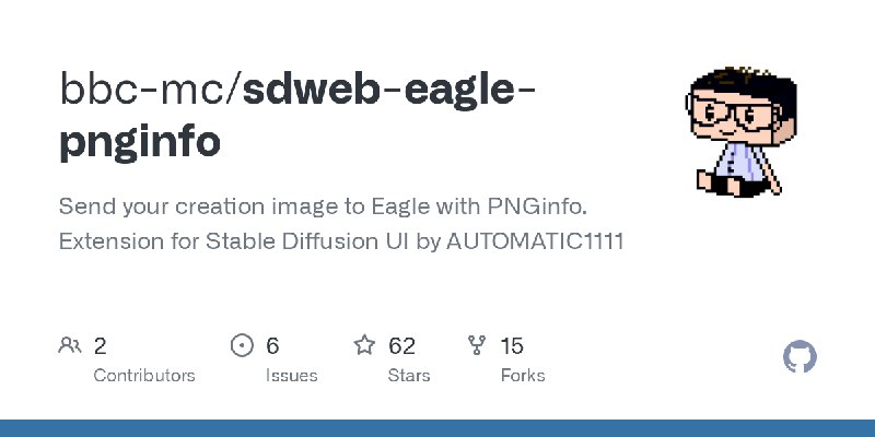 GitHub - bbc-mc/sdweb-eagle-pnginfo: Send your creation image to Eagle with PNGinfo. Extension for Stable Diffusion UI by AUTOMATIC1111