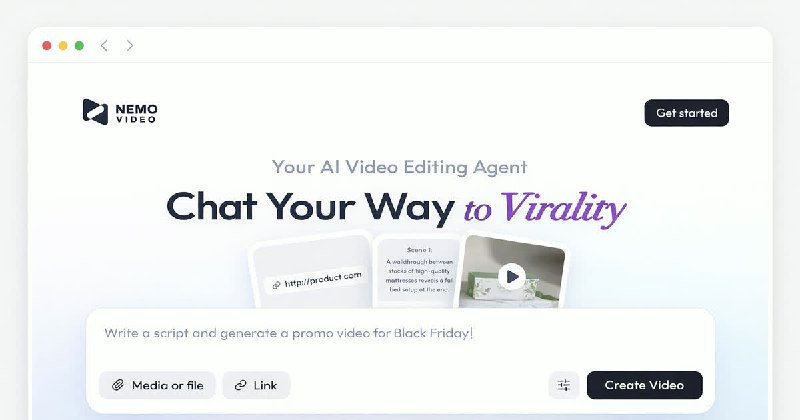 NemoVideo: AI Video Editing Agent - Chat to Create Viral Videos
