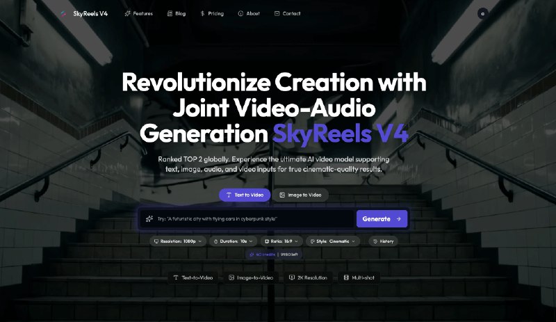 SkyReels V4 - The Next-Gen AI Video Generation Model