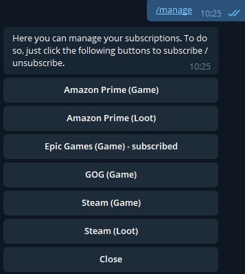 #bot一个可以订阅最新游戏限免的Bot【英文】@LootScraperBot#bot一个可以订阅最新游戏限免的Bot【英文】@LootScraperBot